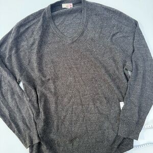Dockers Gray V-Neck Sweater, L